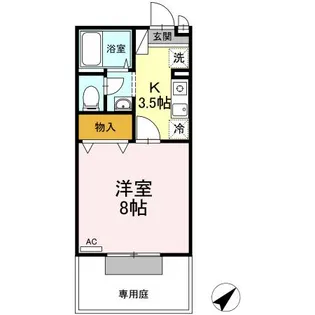 鹿児島県姶良市池島町【アパート】の間取り