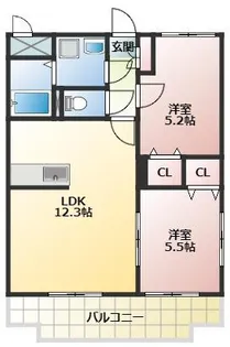 レインボーコスモス【1階】の間取り