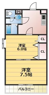 鹿児島県姶良市西餅田【マンション】の間取り