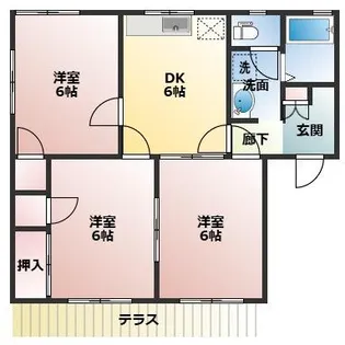 ハイライズK A棟 【102号室】の間取り