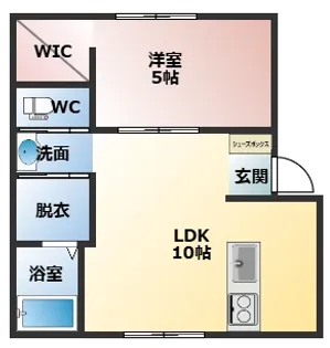 鹿児島県姶良市東餅田【アパート】の間取り