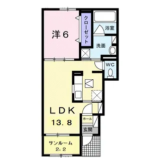 シャイニング 蒼Ⅱ【1階】の間取り