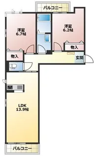 モン・グリシーヌ【3階】の間取り