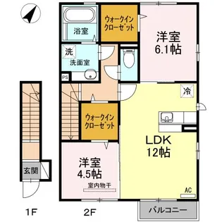 ヴィブァン B棟【2階】の間取り