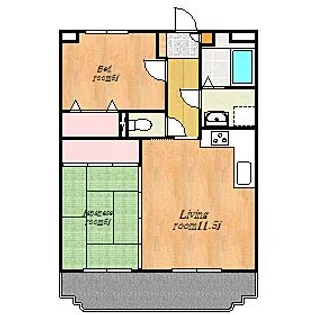 鹿児島県鹿児島市山田町【マンション】の間取り