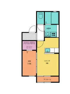 ブルズアイ【1階】の間取り