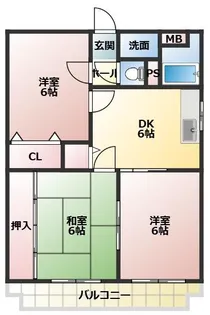 フローラルハイツ【302号室】の間取り