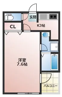 サザンハイツ加世田01【102号室】の間取り