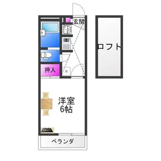 レオパレスアズール加美東【3階】の間取り