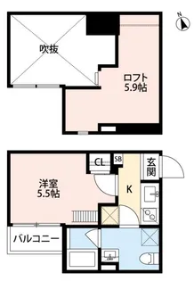 ラミアカーサ衣摺【1階】の間取り