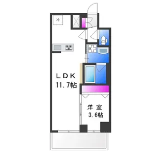 DOUBLE NINE RESIDENCE TENNOJIMINAMI【10階】の間取り