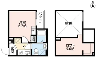 1Kの間取り画像