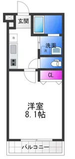ベルドミール末広七番館【1階】の間取り