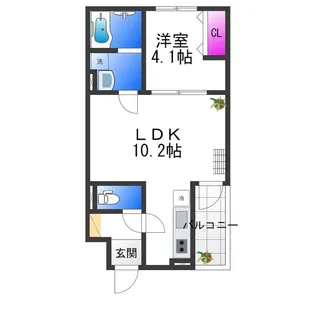 エムグレース平野【3階】の間取り