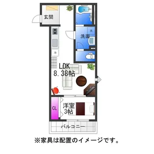 F+style大蓮北1号館【3階】の間取り