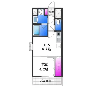 グランカーサ高井田【10階】の間取り