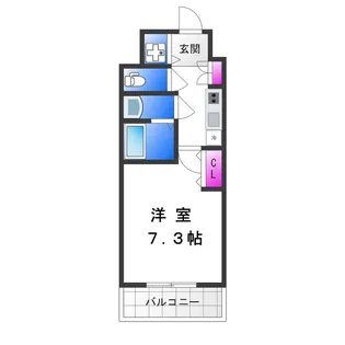スプランディッド天王寺Ⅲ【13階】の間取り
