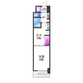 ワイレア【5階】の間取り