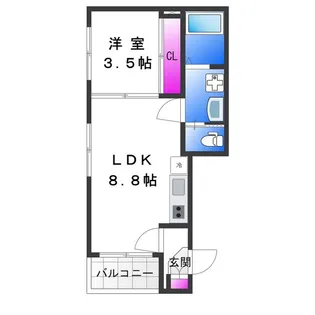 ハーモニーテラス小路Ⅳ【1階】の間取り