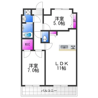 パラス・ティラ平野west【8階】の間取り