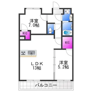 パラス・ティラ平野west【8階】の間取り
