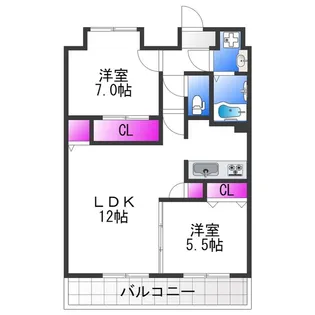 パラス・ティラ平野west【7階】の間取り