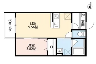 LA SOIE【1階】の間取り