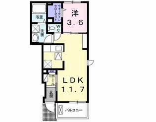 シャルマン大蓮北【1階】の間取り