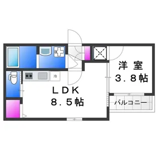 ラブレッシング ユー【2階】の間取り