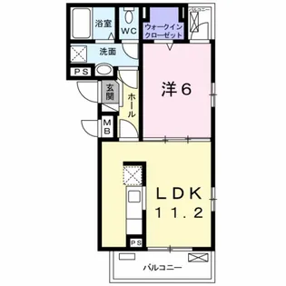 パルテール八尾【2階】の間取り
