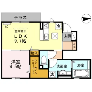 パルビレッジ【1階】の間取り