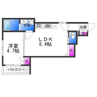 グローリア西昇【1階】の間取り