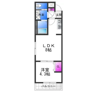 H−maison平野WEST【1階】の間取り