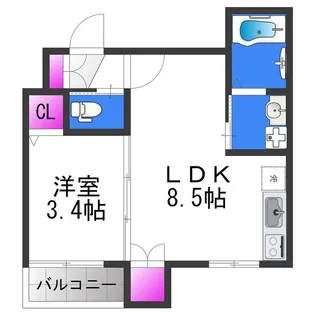 F asecia Nobilta【3階】の間取り