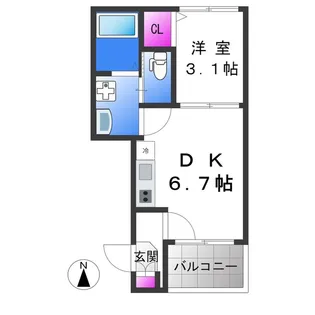 ハーモニーテラス小路東Ⅵ【3階】の間取り