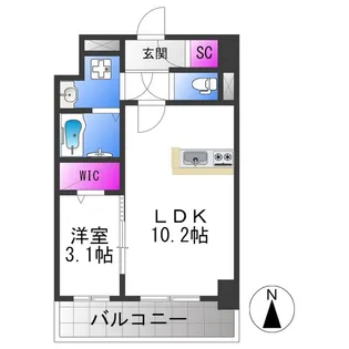 BernGardenHayashiji・ベルンガーデン林寺【4階】の間取り