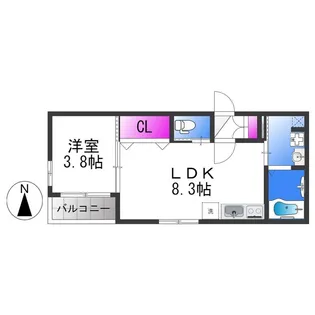 F asecia KOBE【2階】の間取り