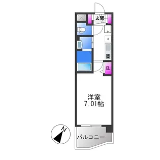 Luxe大阪城南【10階】の間取り