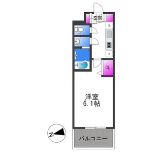 1Kの間取り画像