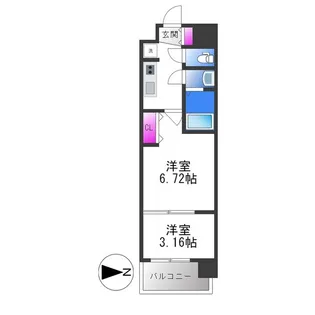 AELL OSAKA EAST【13階】の間取り