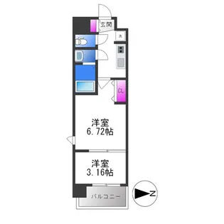 AELL OSAKA EAST【13階】の間取り