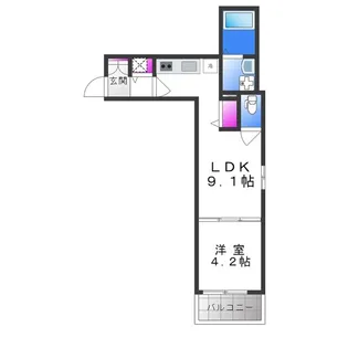 F asecia Schedar【1階】の間取り