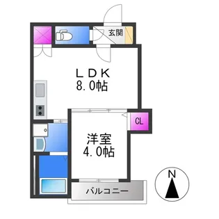 エグレットヒル矢田【2階】の間取り