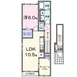 プラシード【2階】の間取り