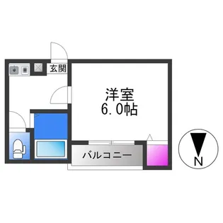 1Kの間取り画像