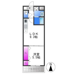 マックプラージュエッジ【3階】の間取り