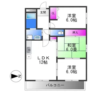 カミーノショウナン【6階】の間取り