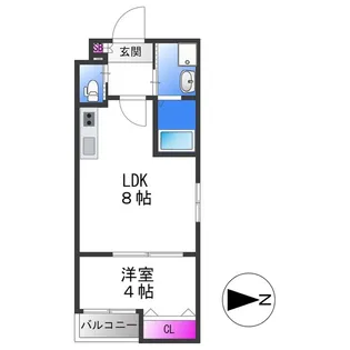 H−maison加美正覚寺【1階】の間取り