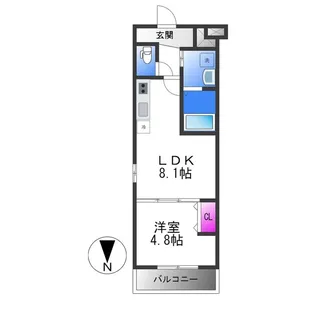 フジパレス瓢箪山【2階】の間取り