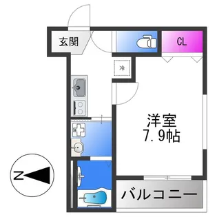 フジパレス平野郷Ⅲ番館【3階】の間取り